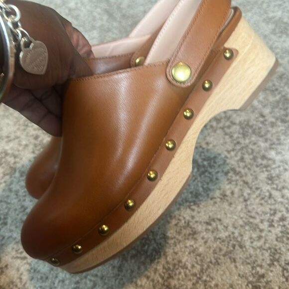 J. Crew Brown Leather Boho Slingback Clogs 6.5 - Picture 6 of 8